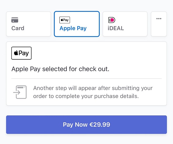 Stripe Payment Element Apple Pay